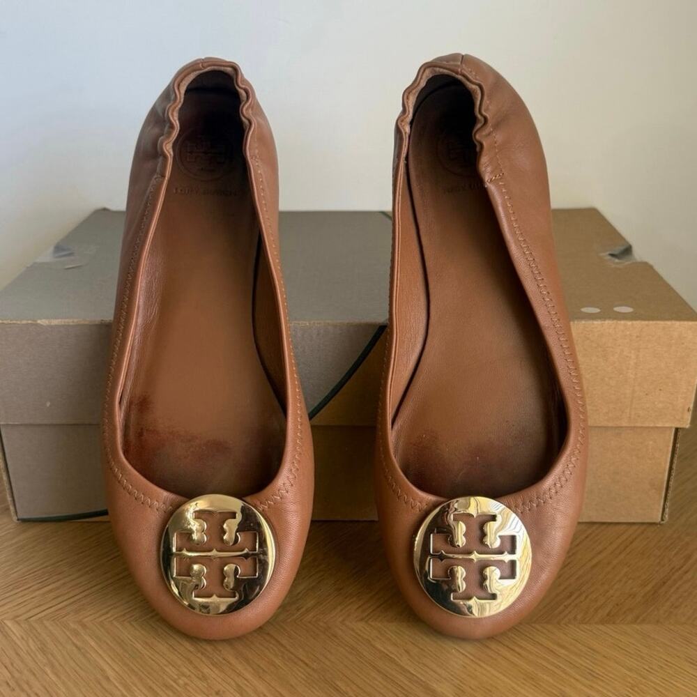 Tory Burch Claire ‘Royal Tan’ Women Ballet Flats- SZ 7